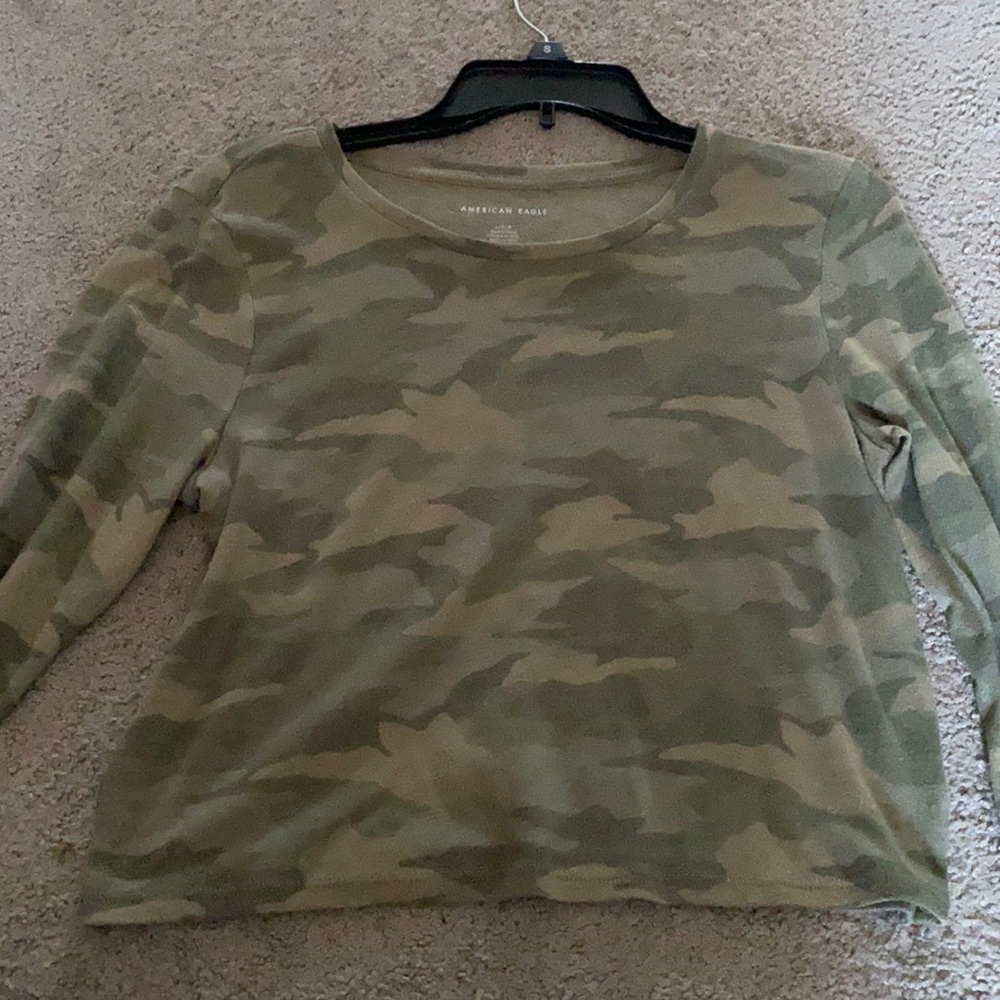 american eagle long sleeve crop top